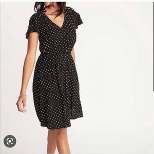 Old Navy Polka Dot Defined Waist Dress XXL